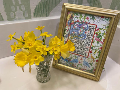 Jonquils as cut flowers in a vase